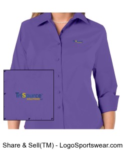sleeve easy care stretch poplin blouse Design Zoom